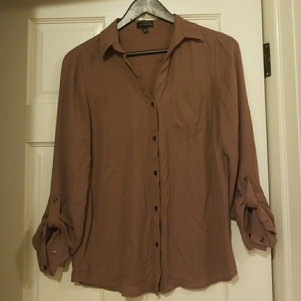 Plum button down from The Limited